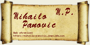 Mihailo Panović vizit kartica